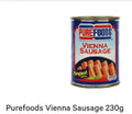 Pure foods Vienna sausage